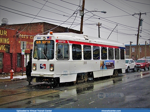 SEPTA 9045 on route 36 in the Snow
Photo taken at Island and Elmwood
December 9th, 2017
