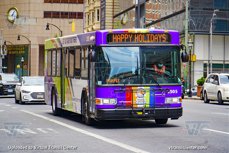 Charm City Circulator 2505 on the Purple Route
Brand New Gillig Low Floor
Purple Route
Keywords: Charm City Circulator;Baltimore City;Gillig Advantage;Gillig Low Floor