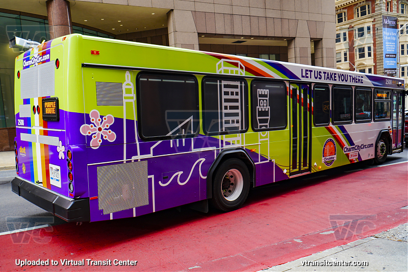Charm City Circulator 2508 on the Purple Route
Brand New Gillig Low Floor
Rear View
Purple Route
Keywords: Charm City Circulator;Baltimore City;Gillig Advantage;Gillig Low Floor