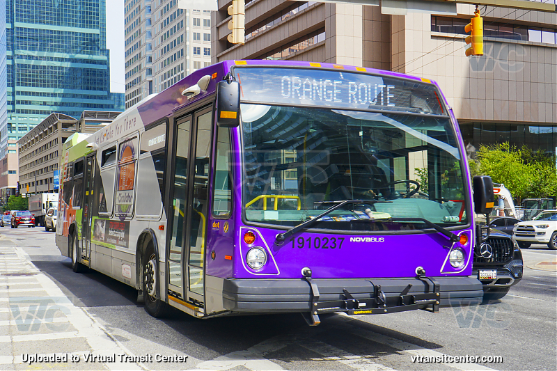 Charm City Circulator 1910237 on the Orange Route
Keywords: Charm City Circulator;Baltimore City;NovaBUS Low Floor Series;NovaBUS LFS