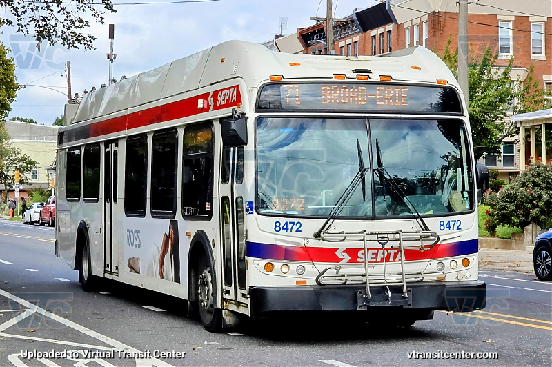 SEPTA 8472 on Route 71
Route 71 to Broad-Erie
Keywords: SEPTA Bus;New Flyer DE40LFR