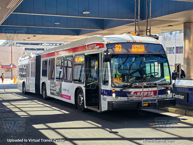 SEPTA 7457 on Route 80
Route 80 Express to Horsham
Keywords: SEPTA Bus;NovaBus LFSA