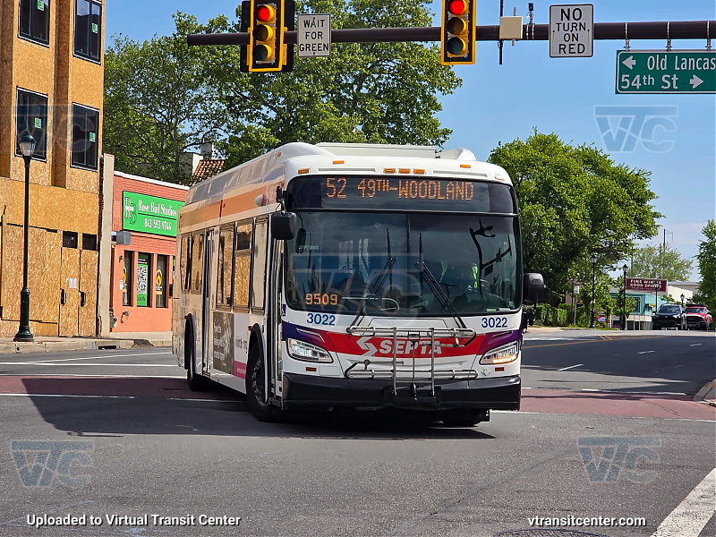 SEPTA 3049 on Route 52
Route 52 to 49th-Woodland
New Flyer XDE40
Keywords: SEPTA Bus;New Flyer XDE40