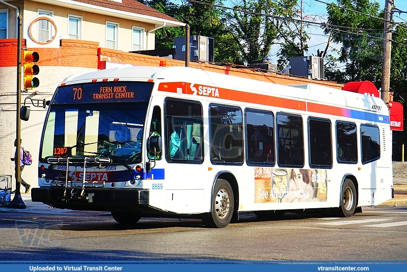 SEPTA 8669 on Route 70
Route 70 to Fern Rock Transit Center
NovaBus LFS

