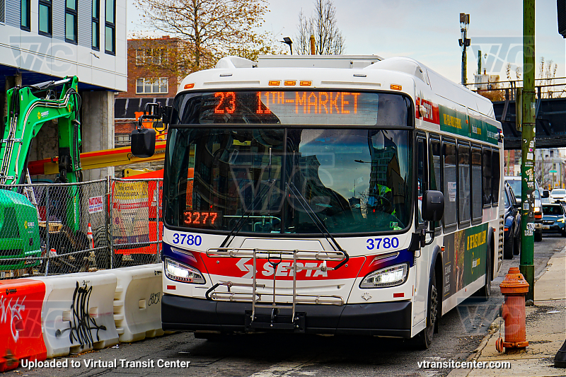 SEPTA 3780 on Route 23
Route 23 to 11th-Market
New Flyer XDE40
Keywords: SEPTA