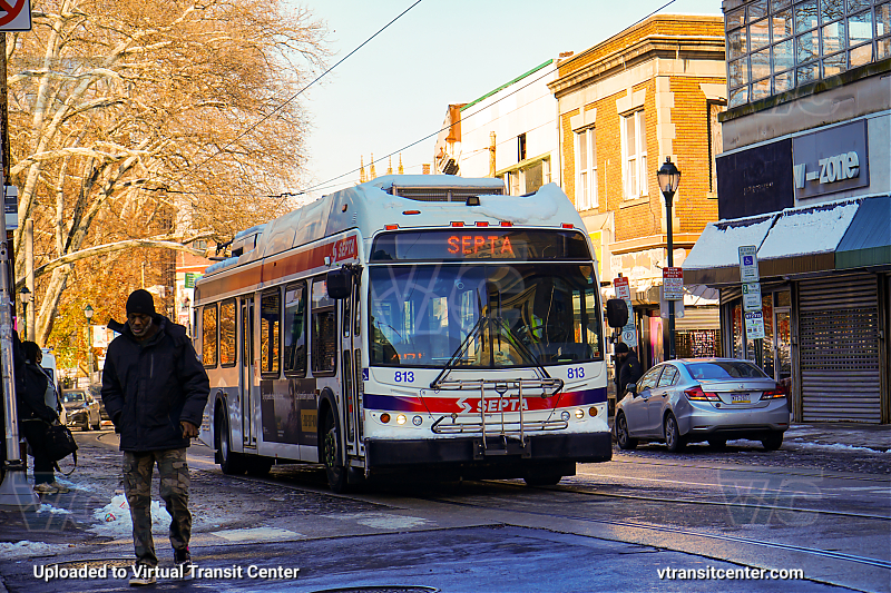 SEPTA 813
Not in Service
Electric Trolley Bus
New Flyer E40LFR
Keywords: SEPTA