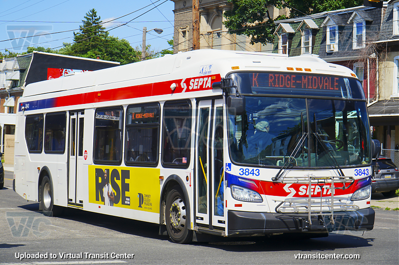 SEPTA 3843 on Route K
Route K to Ridge-Midvale
Keywords: SEPTA Bus;New Flyer XDE40