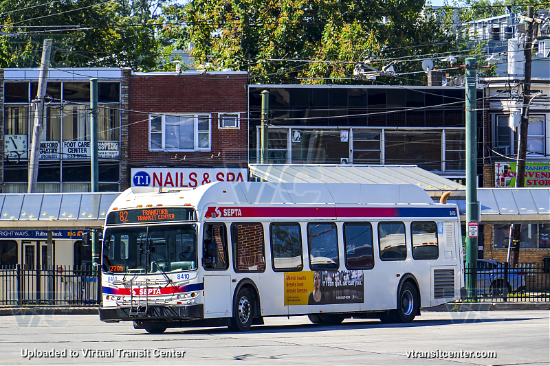 SEPTA 8410 on Route 82
Route 82 to Frankford Transit Center
Keywords: SEPTA Bus;New Flyer Restyled;New Flyer DE40LFR;Route 82