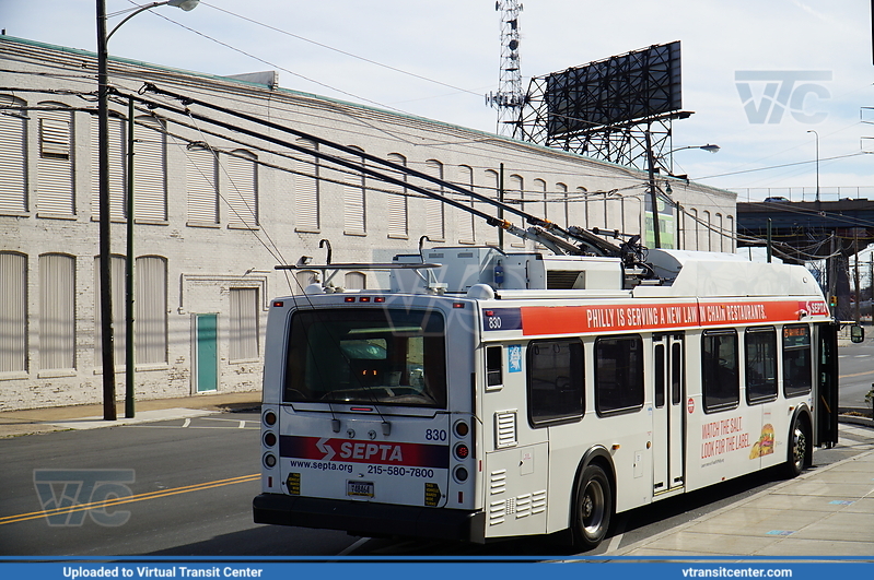 SEPTA 830 on Route 75
Route 75 to Wayne Junction Station
New Flyer E40LFR
