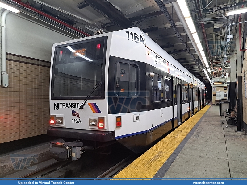 NJ Transit LRV 116 on Newark Light Rail
Newark Light Rail to Newark Broad Street Station
Kinki Sharyo LRV
June 16th, 2023
