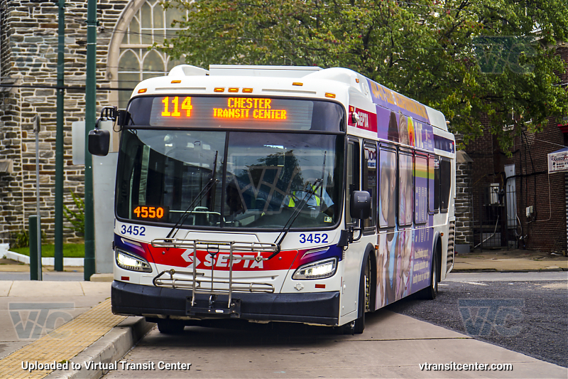 SEPTA 3454 on Route 114
Route 114 to Chester Transit Center
Keywords: SEPTA Bus;New Flyer XDE40