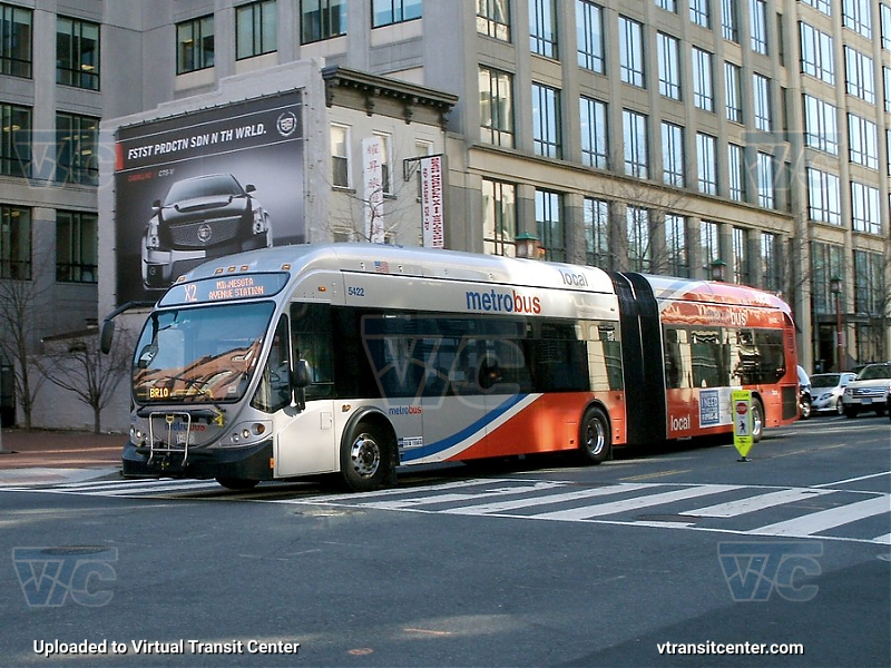 WMATA 5422 on Route X2
Keywords: WMATA;NABI 62BRT;Articulated Bus