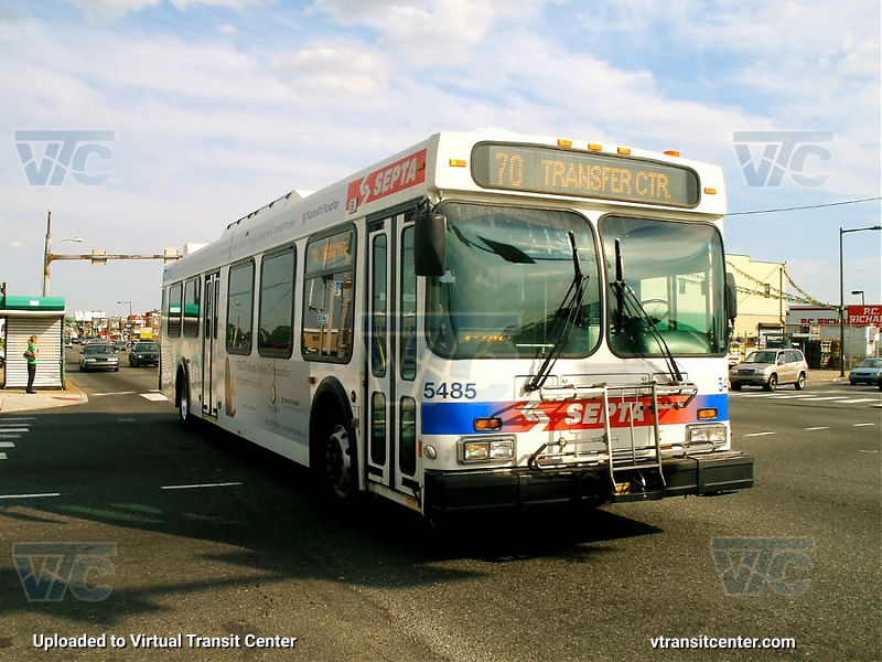 SEPTA 5485 on Route 70
Route 70 to Fern Rock Transfer Center
Keywords: SEPTA Bus;New Flyer D40LF
