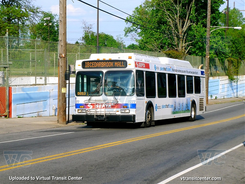 SEPTA 8277 on Route 18
Route 18 to Cedarbrook Mall
Keywords: SEPTA Bus;New Flyer DE40LF;2nd