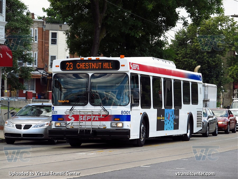 SEPTA 8001 on Route 23
Route 23 to Chestnut Hill
Keywords: SEPTA Bus;New Flyer D40LF