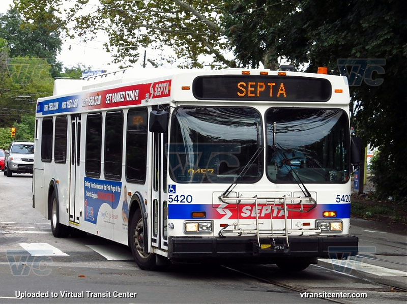 SEPTA 5420 on Route 46
SEPTA 
Keywords: SEPTA Bus;New Flyer D40LF
