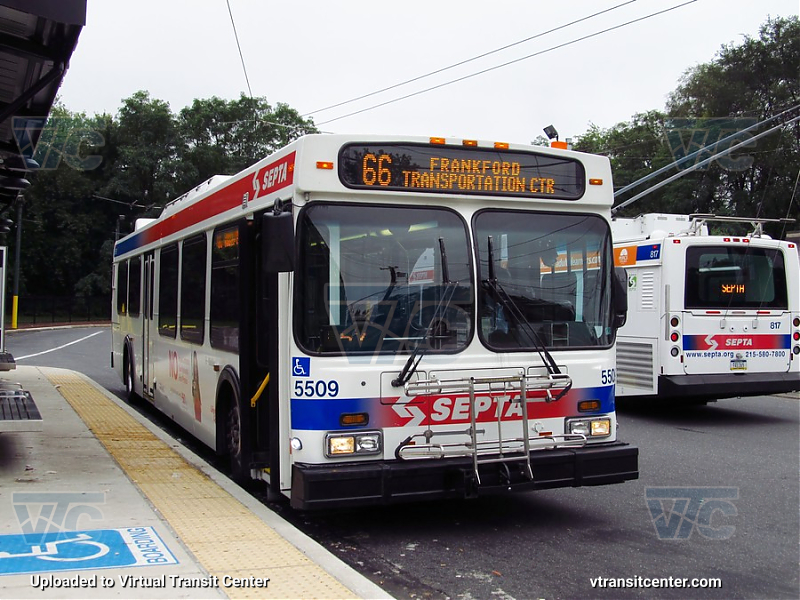 SEPTA 5509 on Route 66
Route 66 to Frankford Transit Center
Keywords: SEPTA Bus;New Flyer D40LF