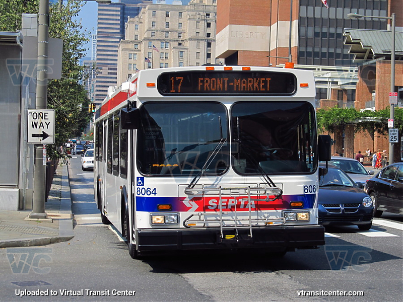 SEPTA 8064 on Route 17
Route 17 to Front-Market
Keywords: SEPTA Bus;New Flyer D40LF