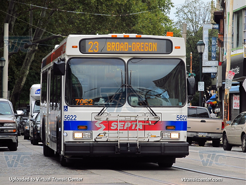 SEPTA 5622 on Route 23
Route 23 to Broad-Oregon
Keywords: SEPTA Bus;New Flyer D40LF