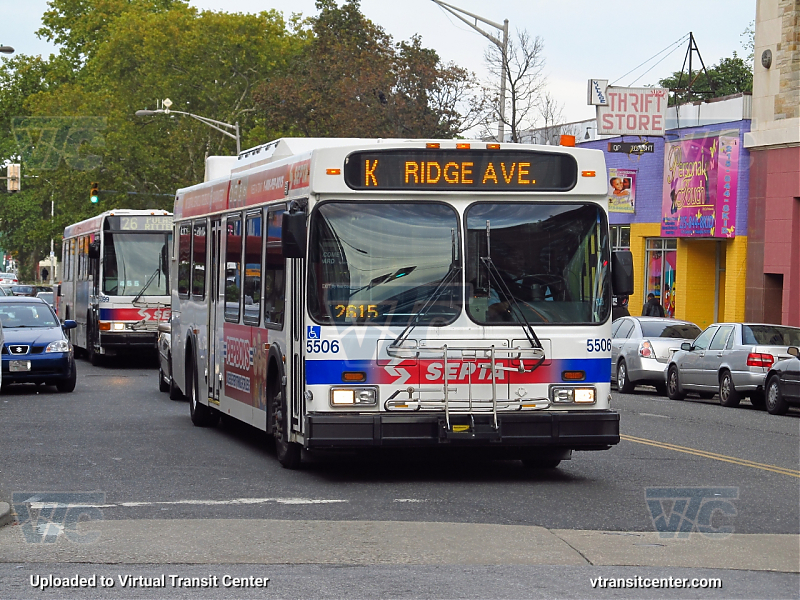 SEPTA 5506 on Route K
Route K to Ridge Avenue
Keywords: SEPTA Bus;New Flyer D40LF
