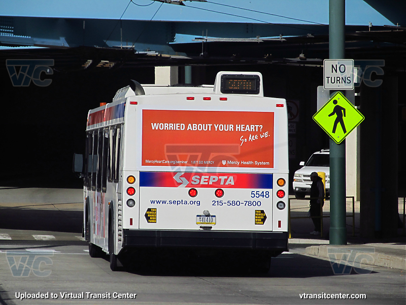SEPTA 5548
Rear view
Keywords: SEPTA Bus;New Flyer D40LF