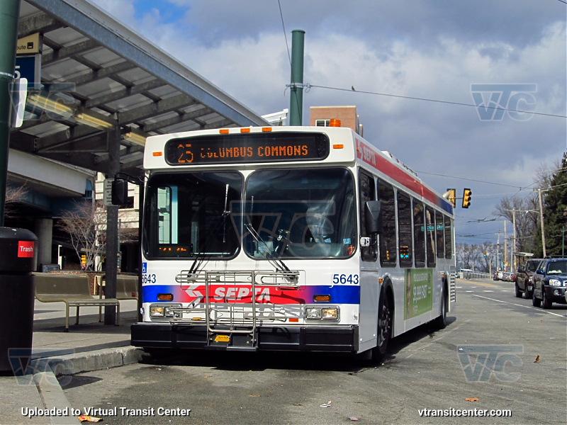 SEPTA 5643 on Route 25
Route 25 to Columbus Commons
Keywords: SEPTA Bus;New Flyer D40LF