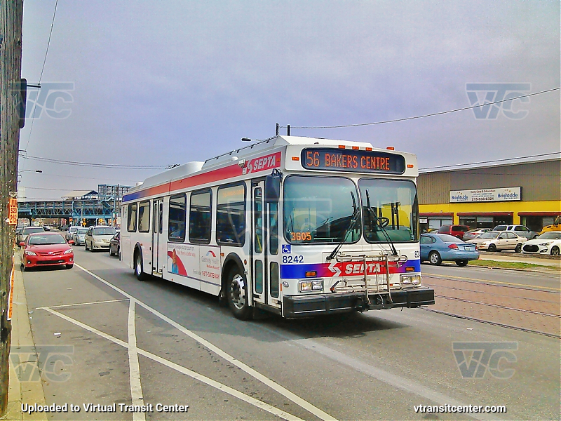 SEPTA 8242 on Route 56
Route 56 to Bakers Centre
Keywords: SEPTA Bus;New Flyer DE40LF;2nd