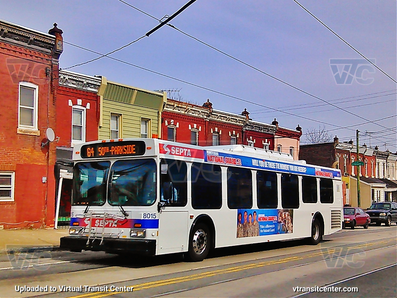 SEPTA 8015 on Route 64
Route 64 to 50th-Parkside
Keywords: SEPTA Bus;New Flyer D40LF