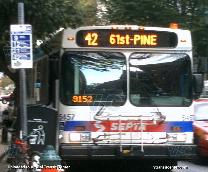 SEPTA 5457 on Route 42
Route 42 to 61st-Pine
