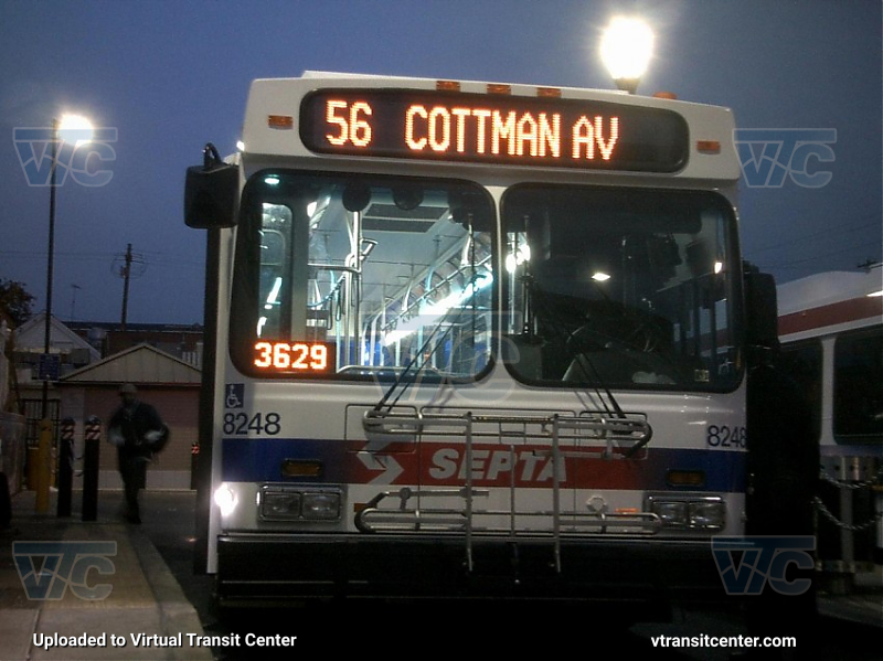 SEPTA 8248 on Route 56
Route 56 to Torresdale and Cottman Avenue
Keywords: SEPTA Bus;New Flyer DE40LF;2nd