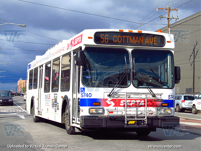 SEPTA 5740 on Route 56
Route 56 to Cottman Avenue
Keywords: SEPTA Bus;New Flyer D40LF