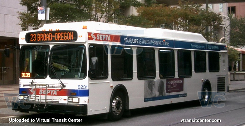 SEPTA 8231 on Route 23
Route 23 to Broad-Oregon
Keywords: SEPTA Bus;New Flyer DE40LF;2nd