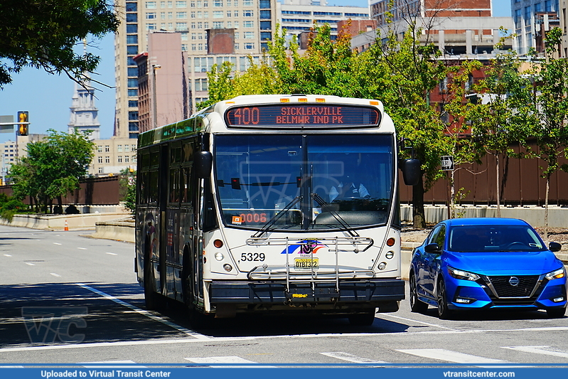 NJ Transit 5329 on Route 400
Route 400 to Sicklerville and Bellmawr Industrial Park
NABI 416.15 Suburban
Keywords: NJTBus;NABI416