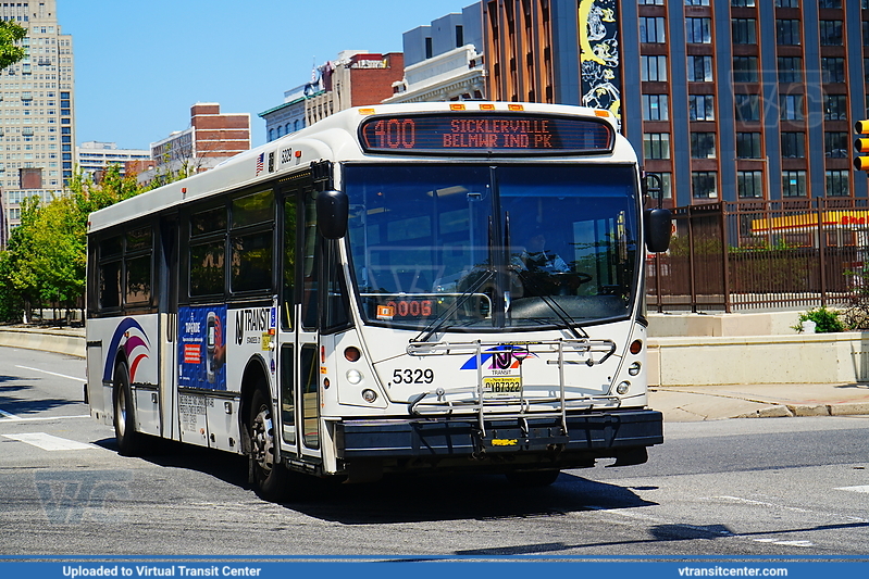 NJ Transit 5329 on Route 400
Route 400 to Sicklerville and Bellmawr Industrial Park
NABI 416.15 Suburban
Keywords: NJTBus;NABI416