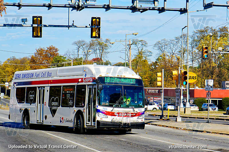 SEPTA XHE40 703 on Route 16
Route 16 to 15th-Market
New Flyer XHE40
Keywords: SEPTA Bus;Hydrogen Fuel Cell;New Flyer XHE40;Zero Emissions Bus
