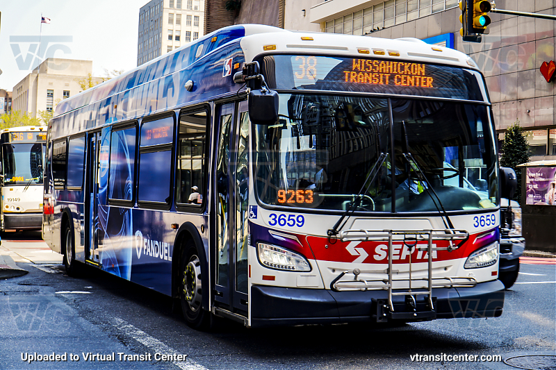 SEPTA 3659 on Route 38
Route 38 to Wissahickon Transit Center

Fanduel Wrap
Keywords: SEPTA Bus;New Flyer XDE40