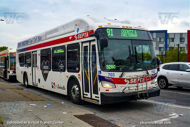SEPTA XHE40 703 on Route 81
Route 81 to Cheltenham & Ogontz Loop
Keywords: SEPTA Bus;Hydrogen Fuel Cell;New Flyer XHE40;Zero Emissions Bus