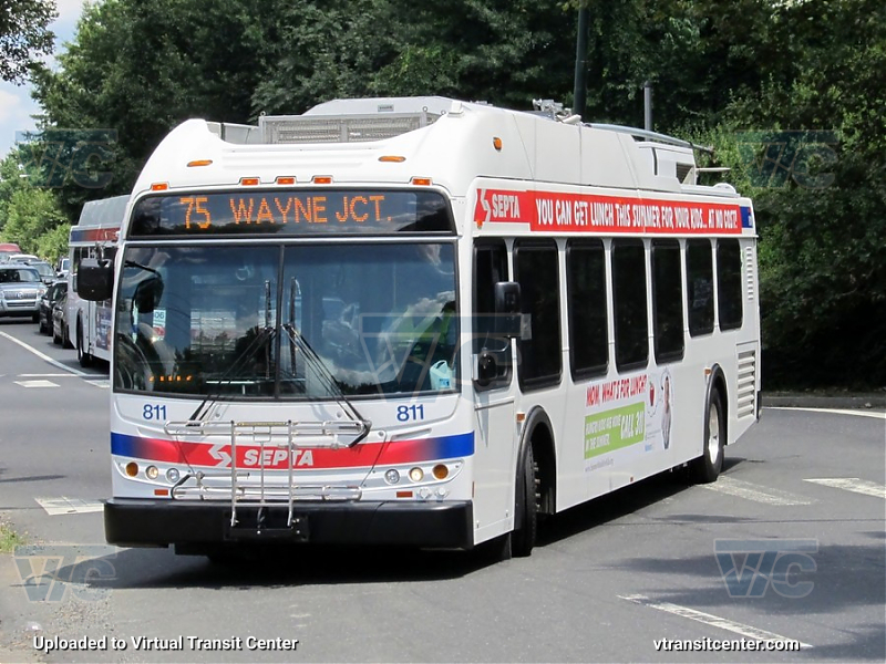 SEPTA 811 on Route 75
Route 75 to Wayne Junction
Keywords: SEPTA Bus;New Flyer E40LFR
