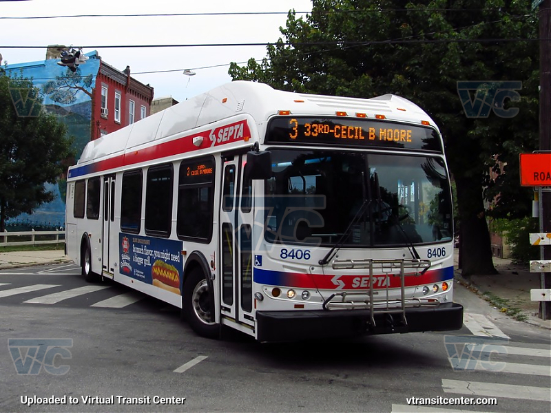 SEPTA 8406 on Route 3
Route 3 to Frankford Transit Center (signed up as 33rd-Cecil B. Moore)
Keywords: SEPTA Bus;New Flyer Restyled;New Flyer DE40LFR