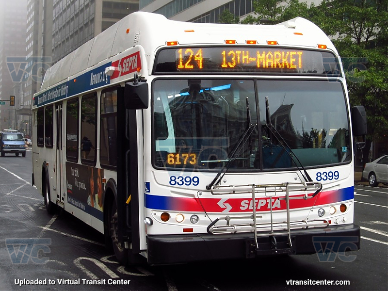 SEPTA 8399 on Route 124
Route 124 to 13th-Market
Keywords: SEPTA Bus;New Flyer Restyled;New Flyer DE40LFR