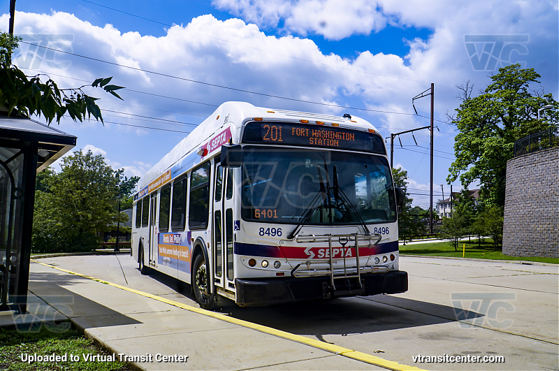 SEPTA 8496 on Route 201
Route 201 to Fort Washington Station
Keywords: SEPTA Bus;New Flyer Restyled;New Flyer DE40LFR