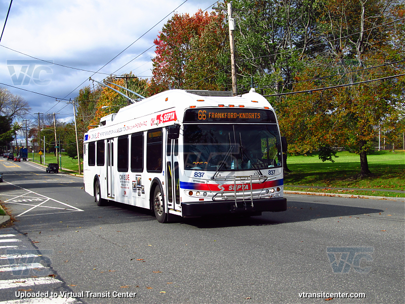 SEPTA 837 on Route 66
Route 66 to Frankford-Knights
Keywords: SEPTA Bus;New Flyer E40LFR