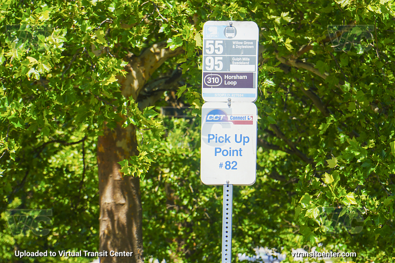 SEPTA Transit Stop Featuring Route 310
