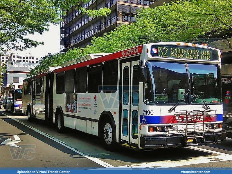 SEPTA 7190 on Route 33
Route 33 (signed up as Route 52 to 54th-City via Park West Center)
Neoplan AN460
May 8th 2014
