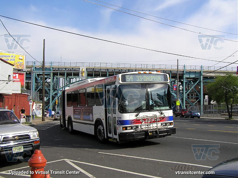 SEPTA 7211 on Route 54
Route 54 to 33rd-Dauphin
