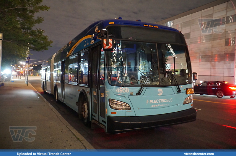 MTA New York City 4958 on M34
M34 Crosstown
New Flyer XE60
34th Street at 12th Av, Manhattan, New York
