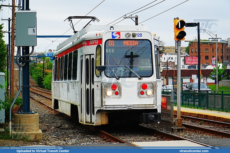 SEPTA Trolley Suburban K-Car 128 on D1
SEPTA Metro D1 to Media
Kawasaki Series 100 LRV
Keywords: SEPTATrolley;Kawasaki