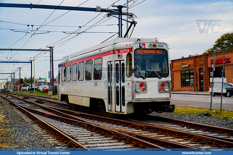 SEPTA Trolley Suburban K-Car 103 on Route D2
SEPTA Metro D2 Line to 69th Street Transit Center (Signed as 102 Sharon Hill)
Kawasaki Double Ended LRV
Keywords: SEPTA Trolley;SEPTA Metro;Kawasaki LRV