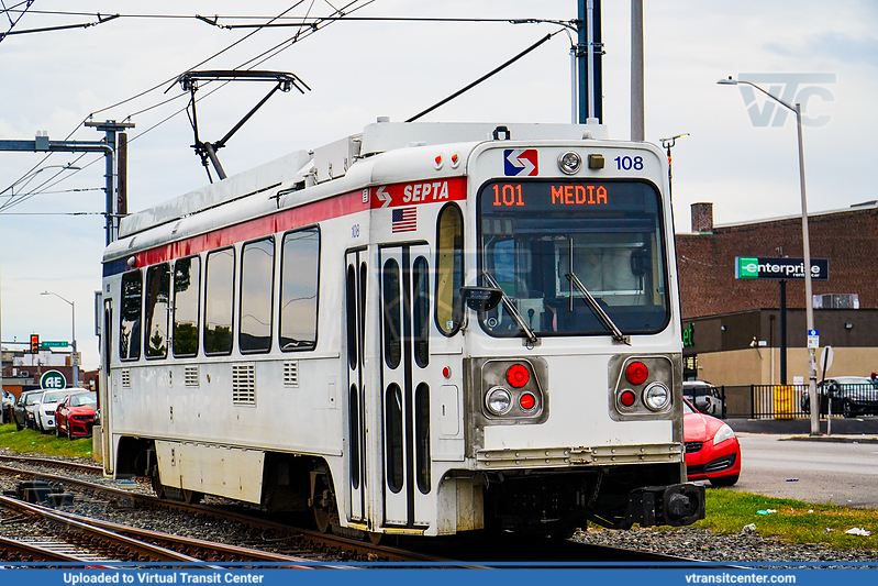 SEPTA Trolley Suburban K-Car 108 on Route D1
SEPTA Metro D1 Line to 69th Street Transit Center (Signed as Media)
Kawasaki DE LRV
Keywords: SEPTA Trolley;SEPTA Metro;Kawasaki LRV