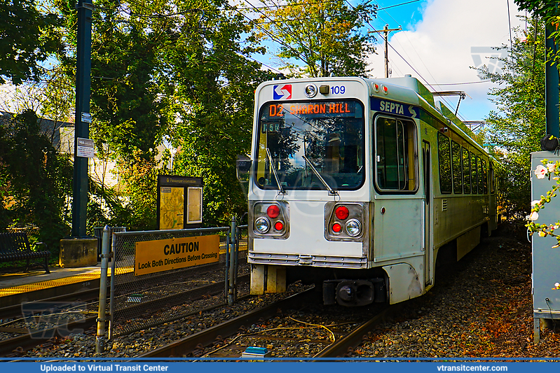 SEPTA Trolley Suburban K-Car 109 on Route D2
SEPTA Metro D2 Line to Sharon Hill
Kawasaki DE LRV
Keywords: SEPTA Trolley;SEPTA Metro;Kawasaki LRV